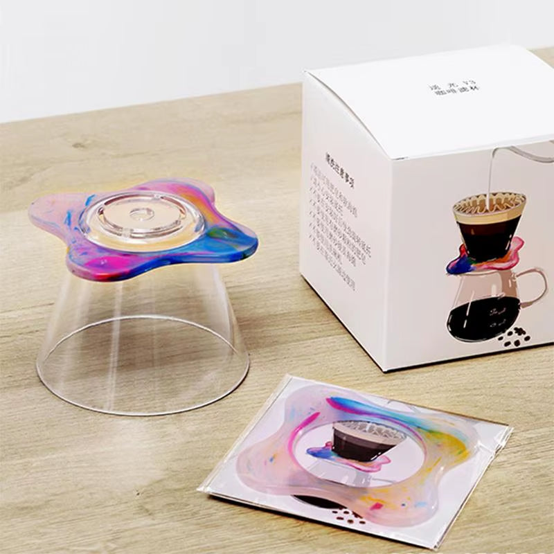 Cafetera De Goteo Portátil De Colores Con Jarra De Cristal